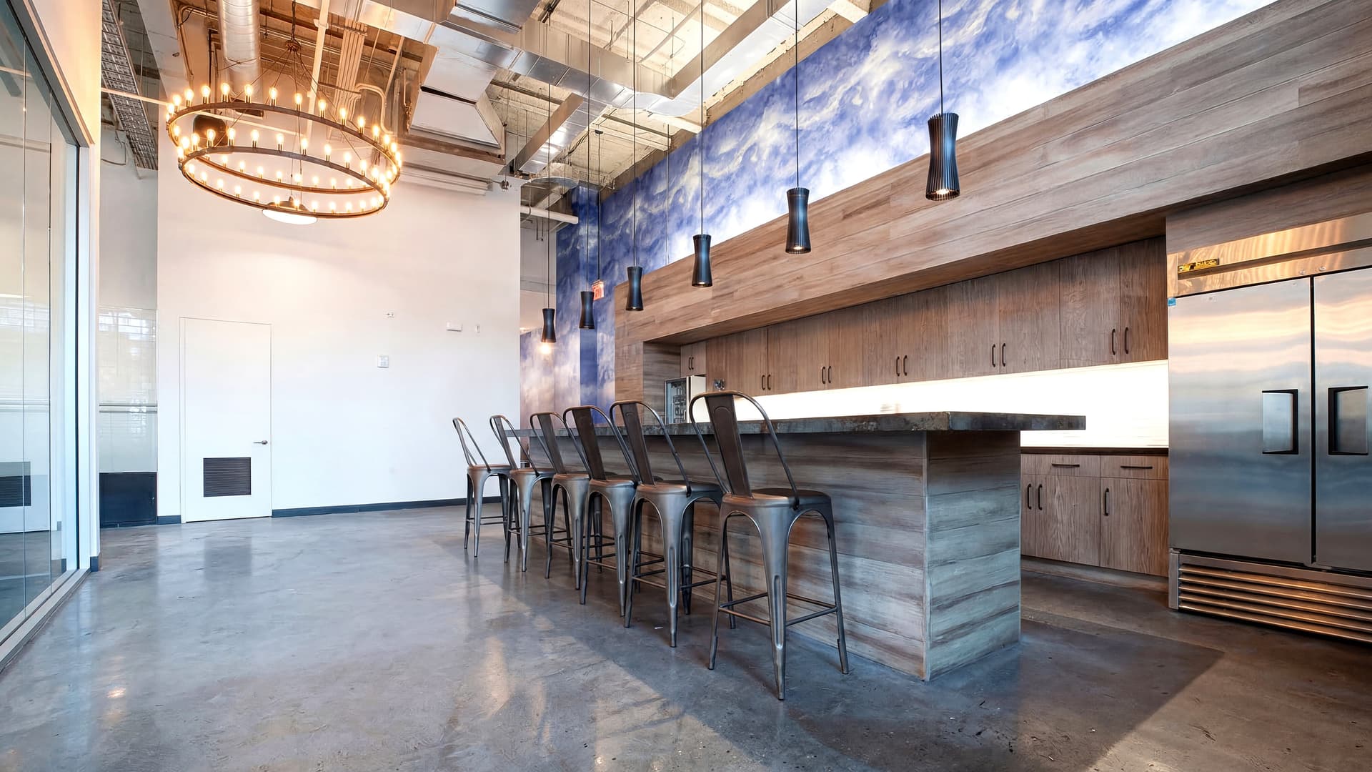 Event hall interior FiDi Mezzanine 55 Broadway NYC